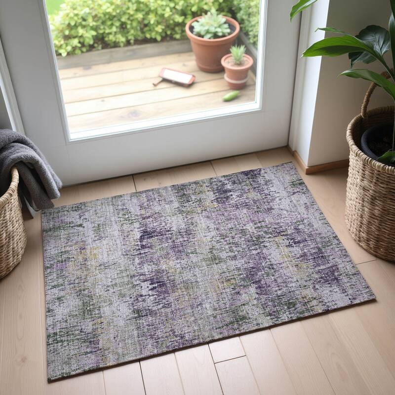 Premium Washable Super Soft Ombre Mayfield Rug - Lavender - 1'8" x 2'6"