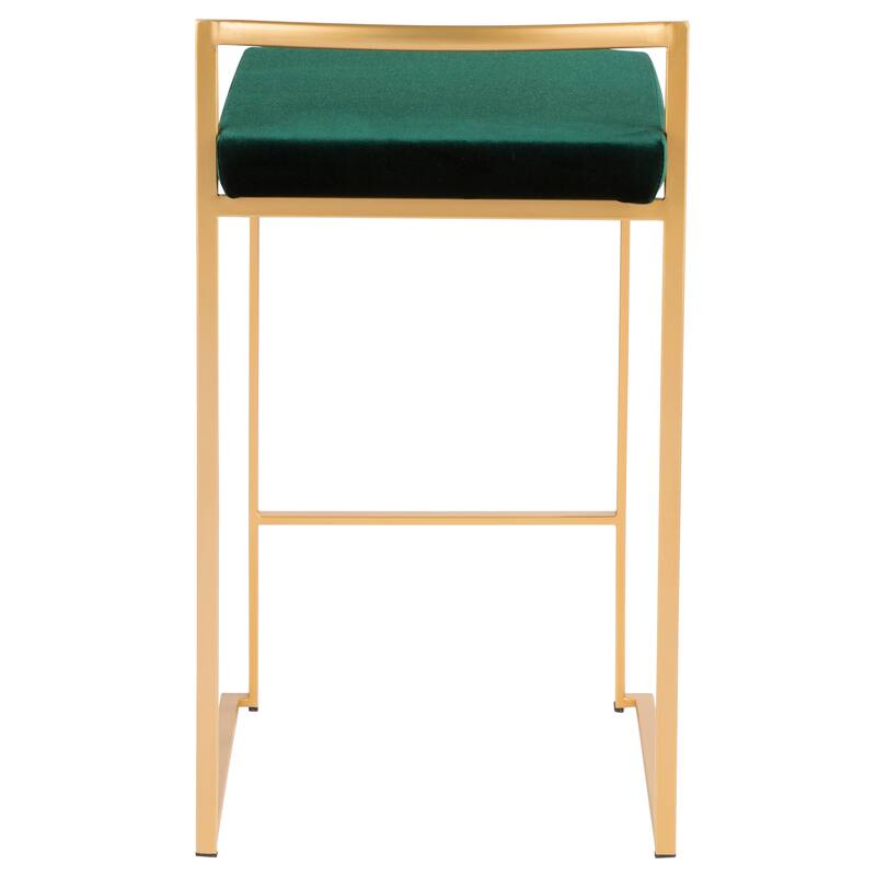 Silver Orchid Forrest Gold Stackable Fully Welded Counter Stool (Set of 2)