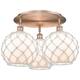 Option Antique Copper / White Glass with White Rope