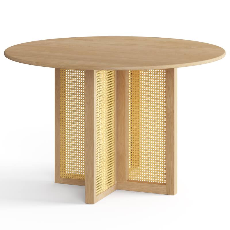 Havenwood Round Dining Table with Cane Base