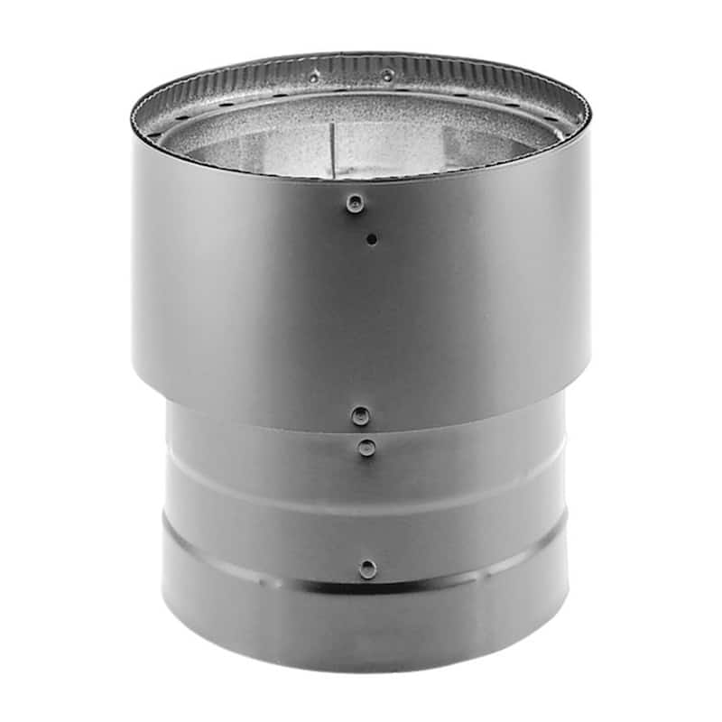 DuraVent DVL Double-Wall Stove Pipe Increaser, 8 to 6 Inches Diameter, Black - 3.36