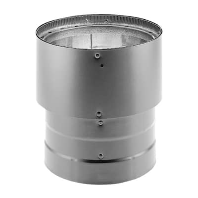 DuraVent DVL Double-Wall Stove Pipe Increaser, 8 to 6 Inches Diameter, Black - 3.36