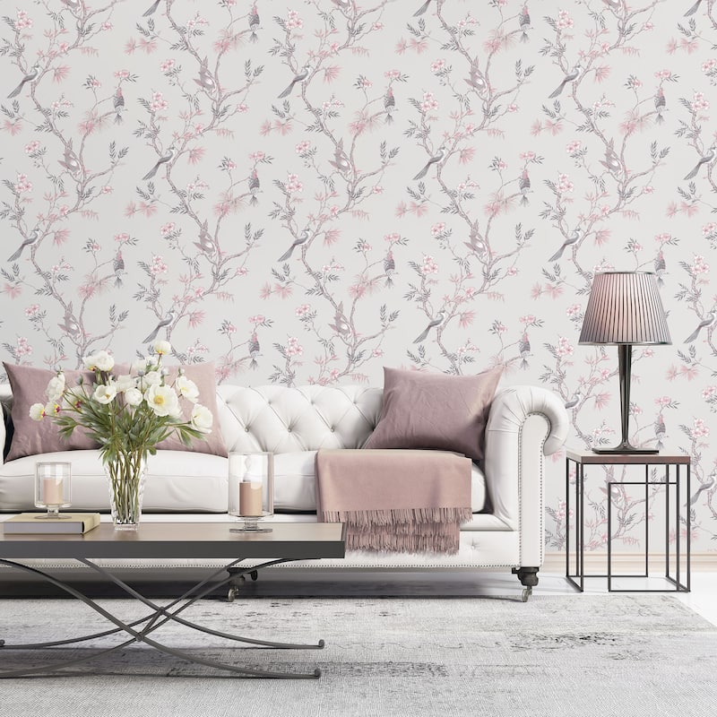 Galerie Wallcoverings Secret Garden Classic Bird Trail Non-woven Matte Wallpaper Roll