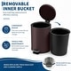 preview thumbnail 5 of 6, 1.3 Gallon Round Trash Can with Lid, Stainless Steel Bathroom Waste Bin with Soft Close Pedal & Removable Inner Bucket