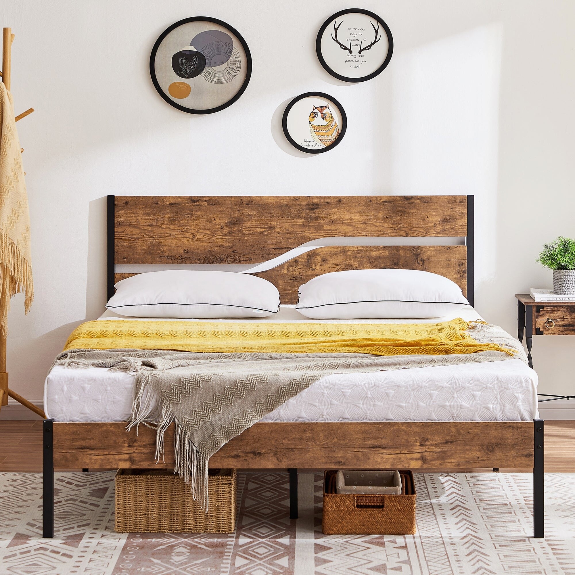 Industrial queen sales bed frame