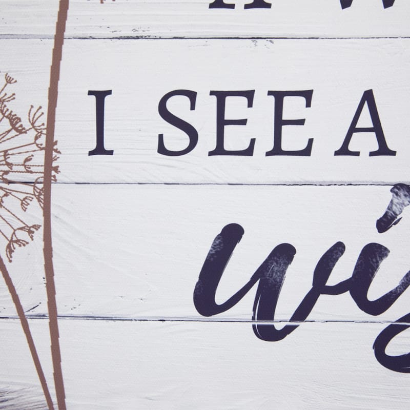 "Some See A Weed" Dandelion Framed Canvas Wall Art - 12"