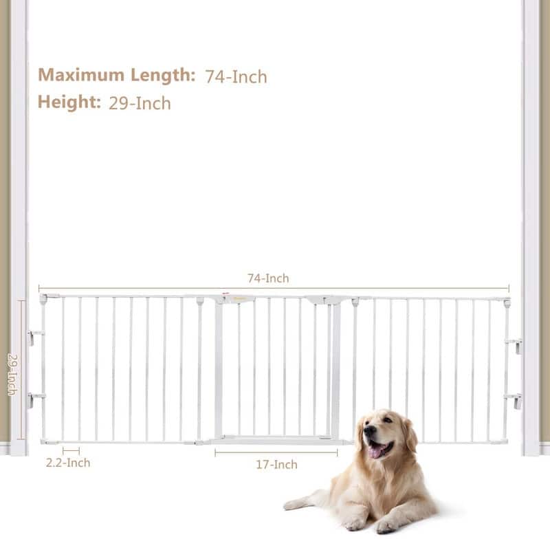 3 - Piece Foldable White Fence