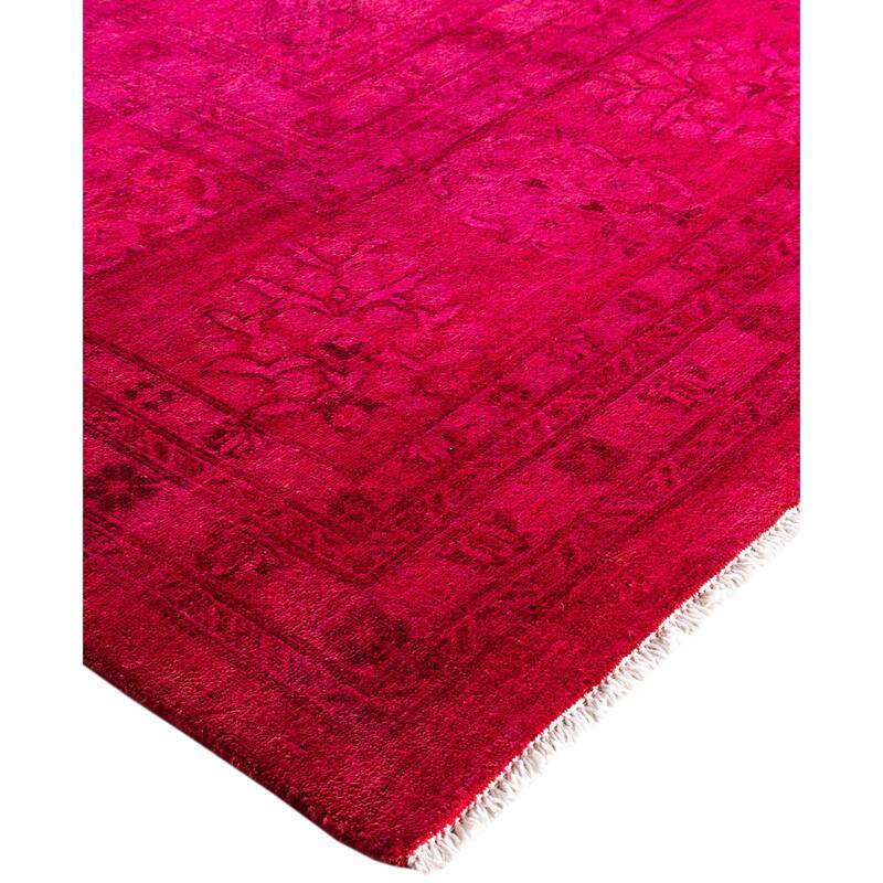 Overdyed One-of-a-Kind Hand-Knotted Area Rug - Pink - 12' 2" x 16' 4"