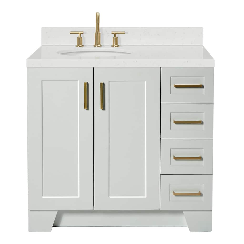 Ariel Q036SLCQOVO Taylor 36" Free Standing Single Basin Vanity Set