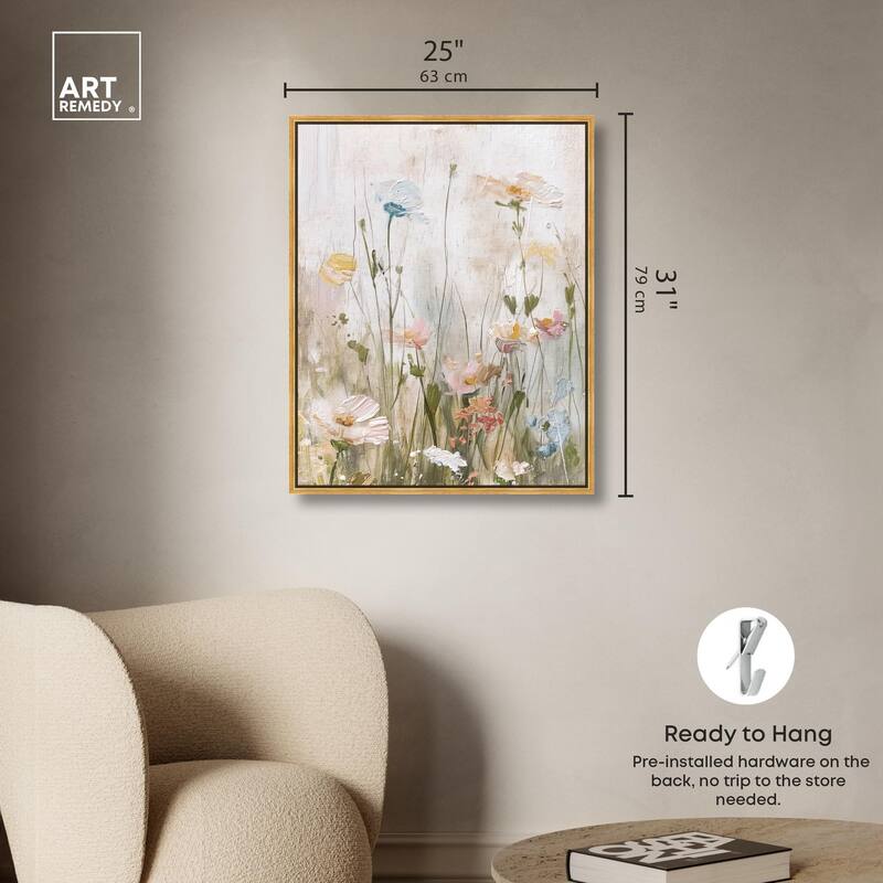 Floral Luster Canvas by Art Remedy