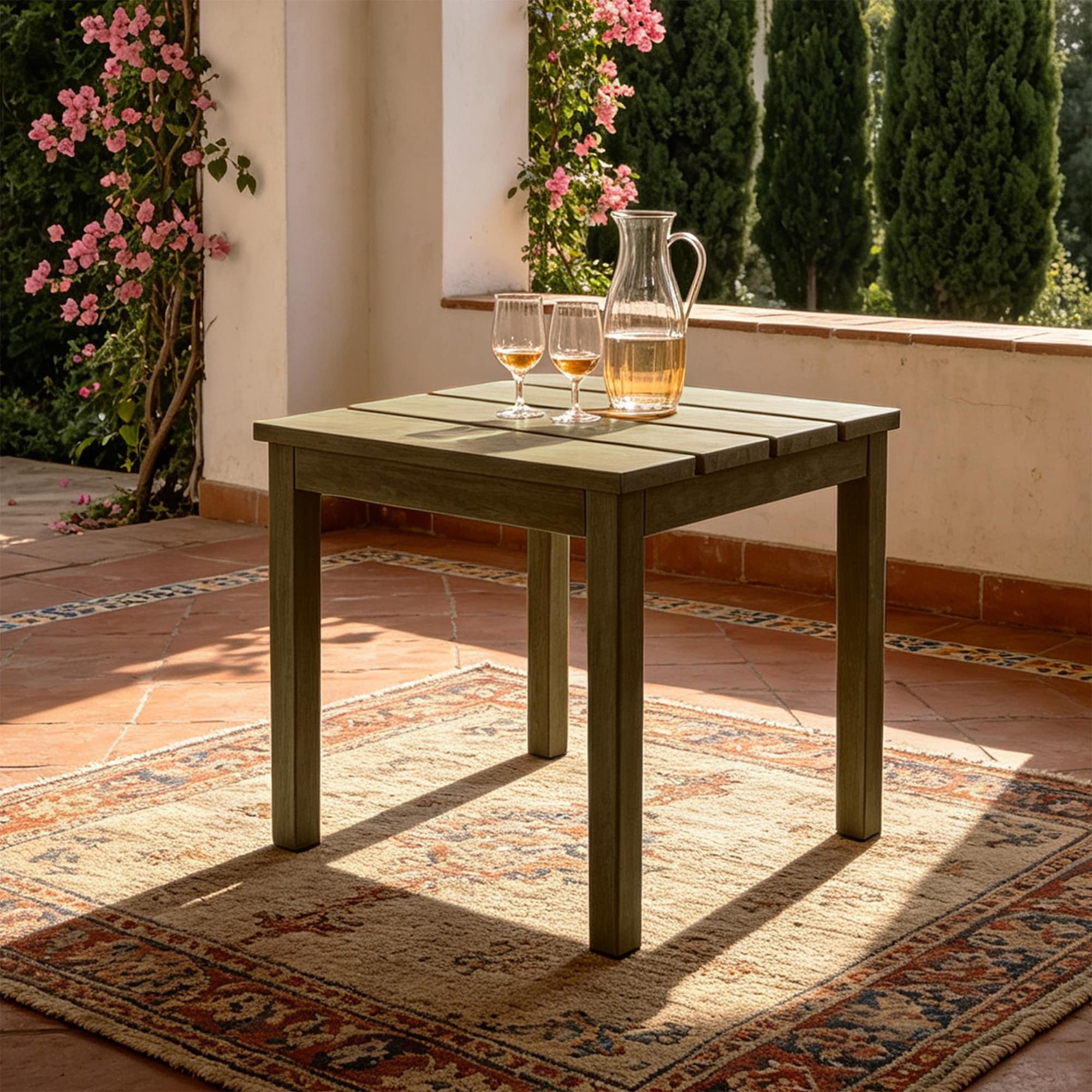 Outdoor Patio Teak Wood Side Table Coffee Table