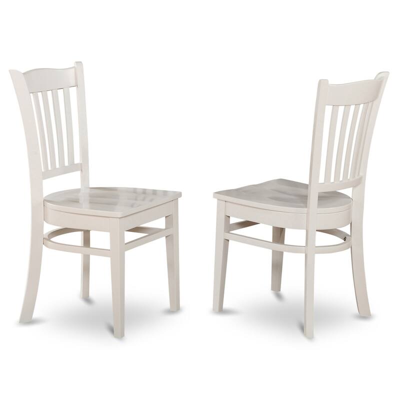 HomeStock 7-Piece Linen White Finish Solid Wood Top Dining Table with 6 Chairs with Lattice Back