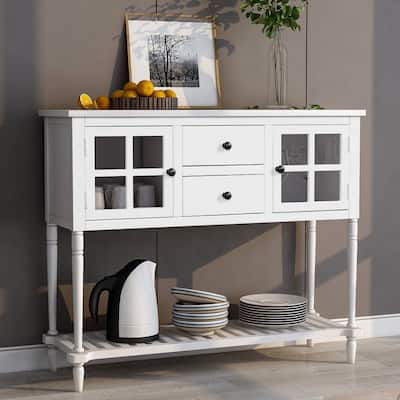 Buffet Storage Cabinet with Bottom Shelf