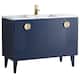 Option Navy Blue - Satin Brass Handles