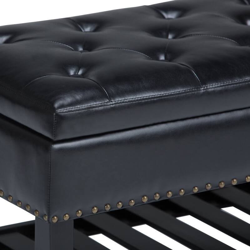 WYNDENHALL Riley 43 inch Wide Rectangle Ottoman Bench - 43 W x 17 D x 19 H