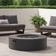 preview thumbnail 3 of 16, 39 in. W x 39 in. D x 11.5 in. H Round Propane Burning Outdoor Fire Pit in Dark Grey