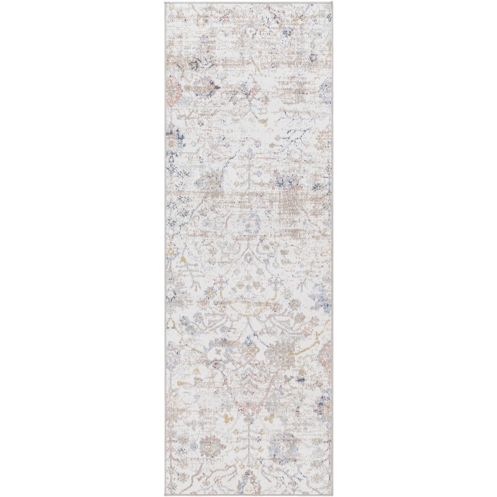 Livabliss Transitional Floral Machine Washable Area Rug