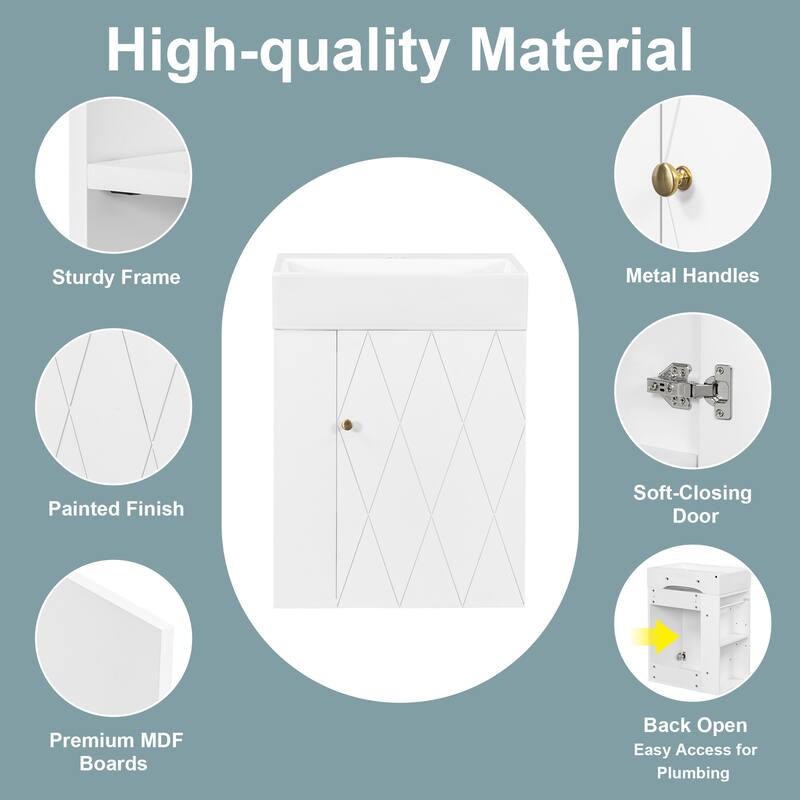 Bathroom Vanity with Ceramic Sink