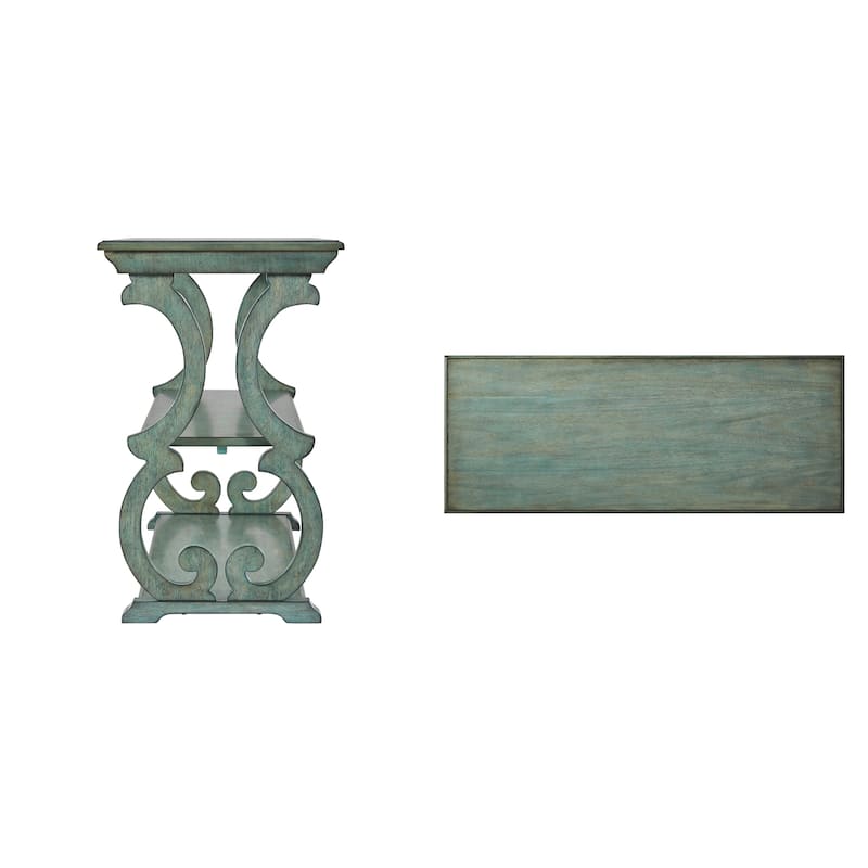 Eldoria Wood Scroll Sofa Table