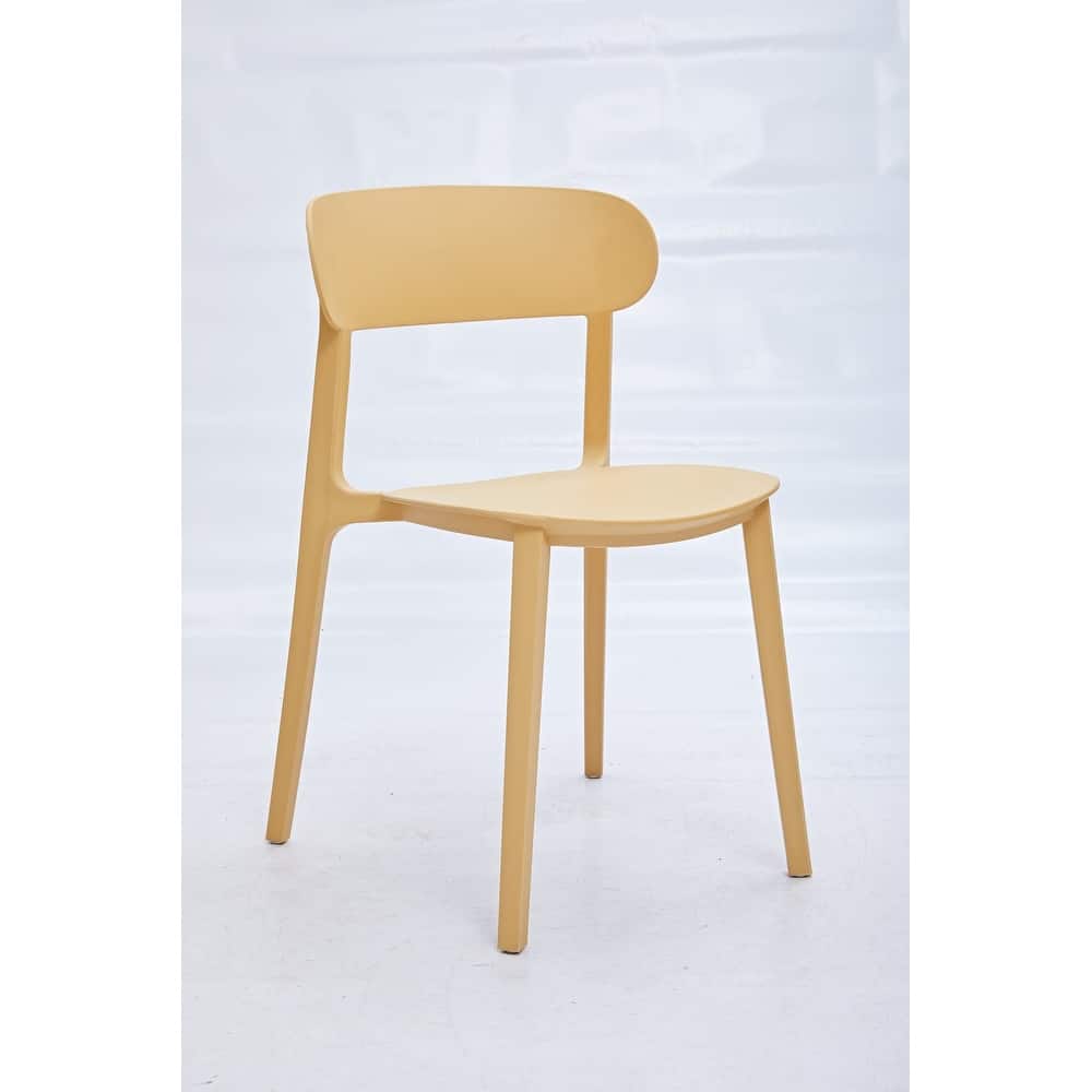 Midcentury Fiberglass Intensified Plastic Side Chair, Stackable, Set of 4