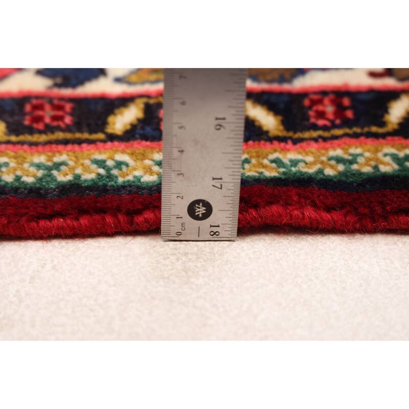 ECARPETGALLERY Hand-knotted Anadol Dark Red Wool Rug - 3'11 x 7'11