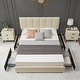 preview thumbnail 52 of 123, Javlergo Bed Frame with Storage Drawers Upholstered Platform Bed Frame with Adjustable Headboard