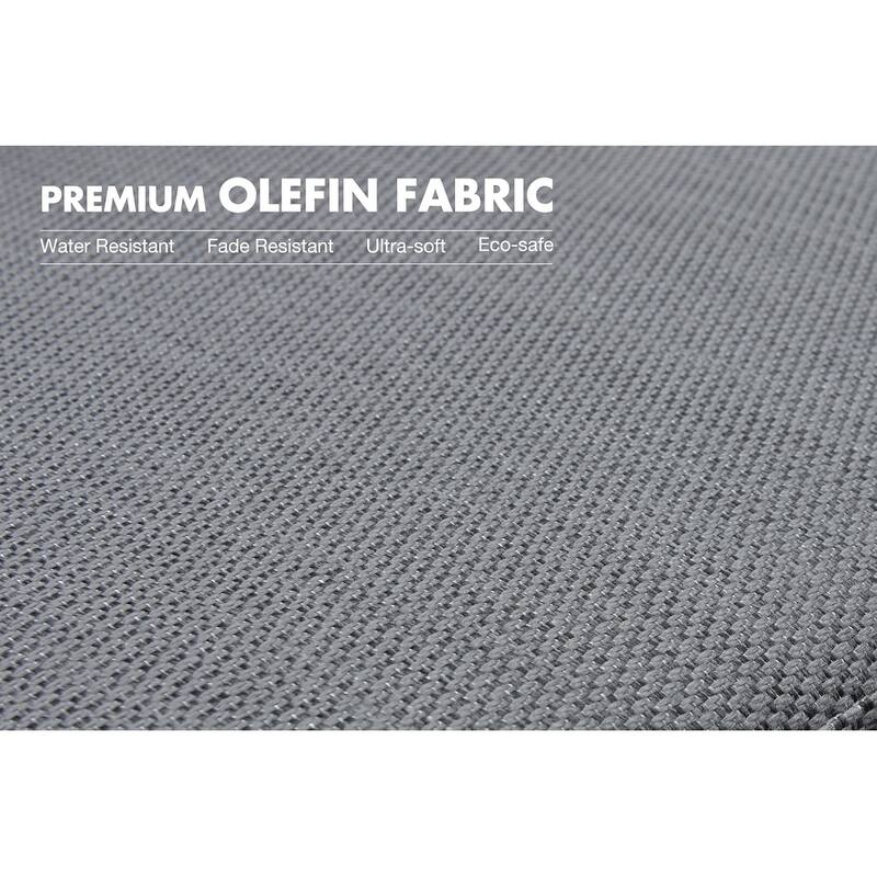 PURPLE LEAF Sanori Patio Conversation Set with Grey Ottoman and Cushion Patio Sofas Sectional Set for Poolside Graden