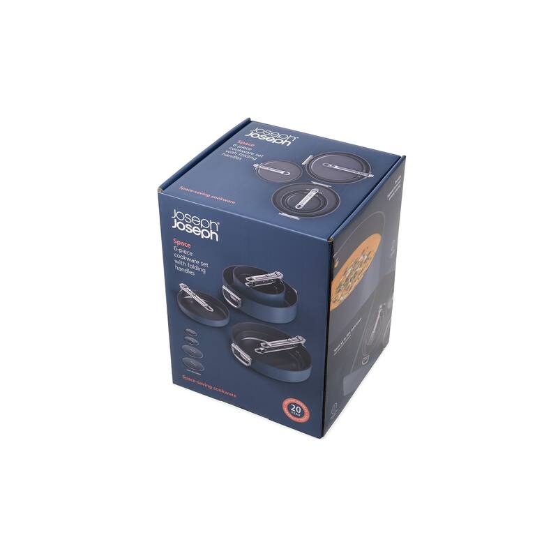 Joseph Joseph Space Ceramic Non-Stick 10-piece Cookware Set with Folding Handles
