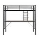 preview thumbnail 5 of 4, Twin loft bed Black bunk bed MDF+Steel bed store