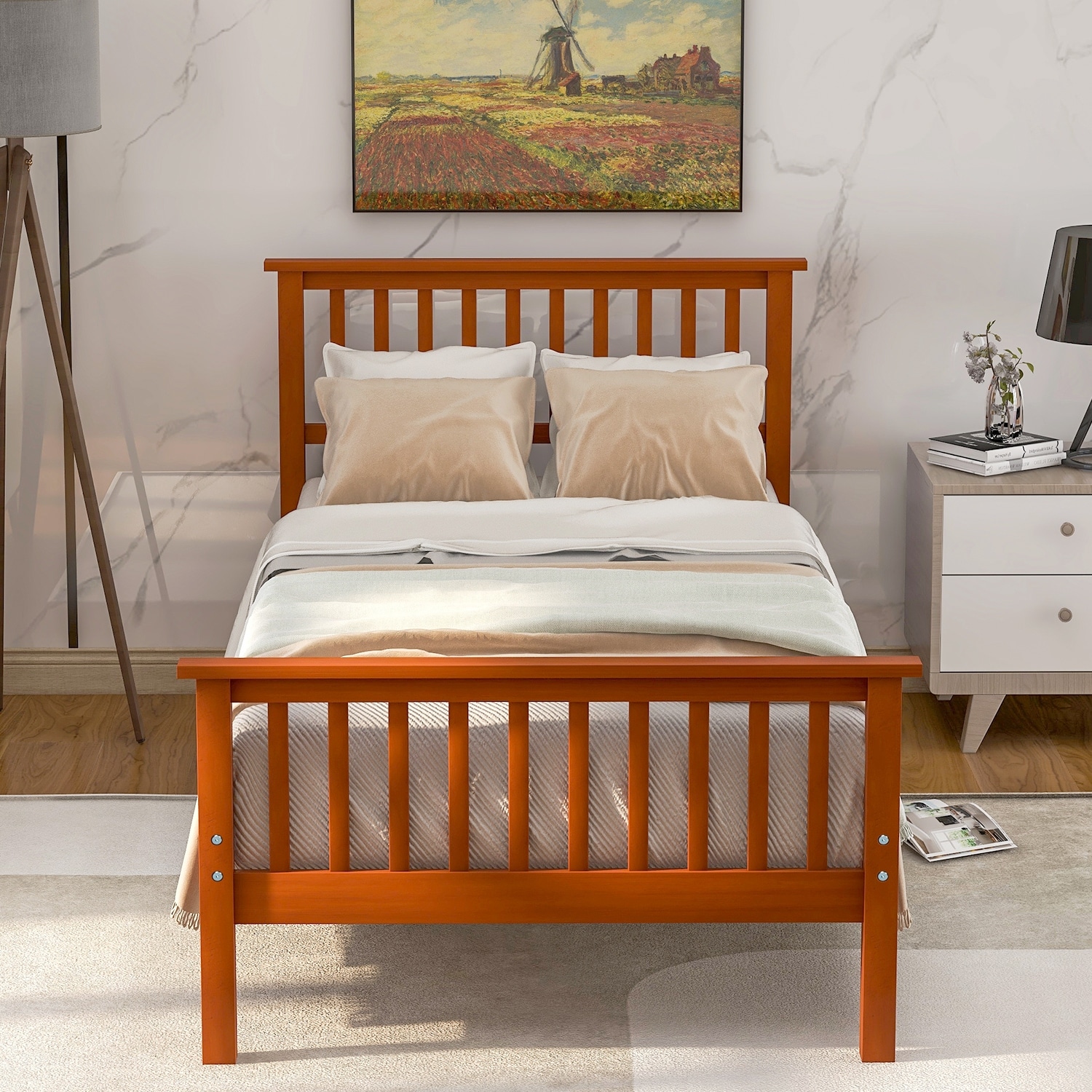 Twin store side headboard