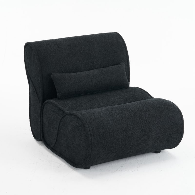 Soft Pellet Velvet Recliner - Comfortable Lounge Chair with Waist Pack Padding, Modern Design