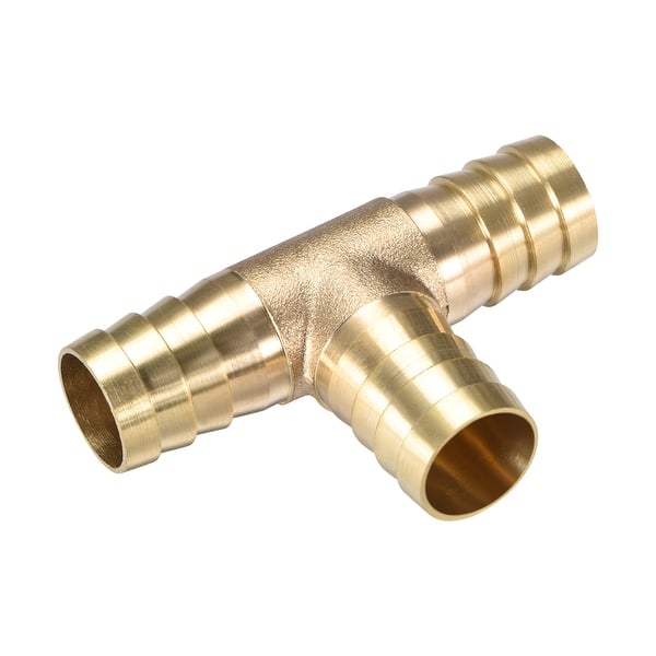 Tee-Shaped 3 Way Brass Hose Barb Fitting Pipe Tubing Splicer Fuel Water Gas Air ,3//8 x 3//8 x 3//8 Barb