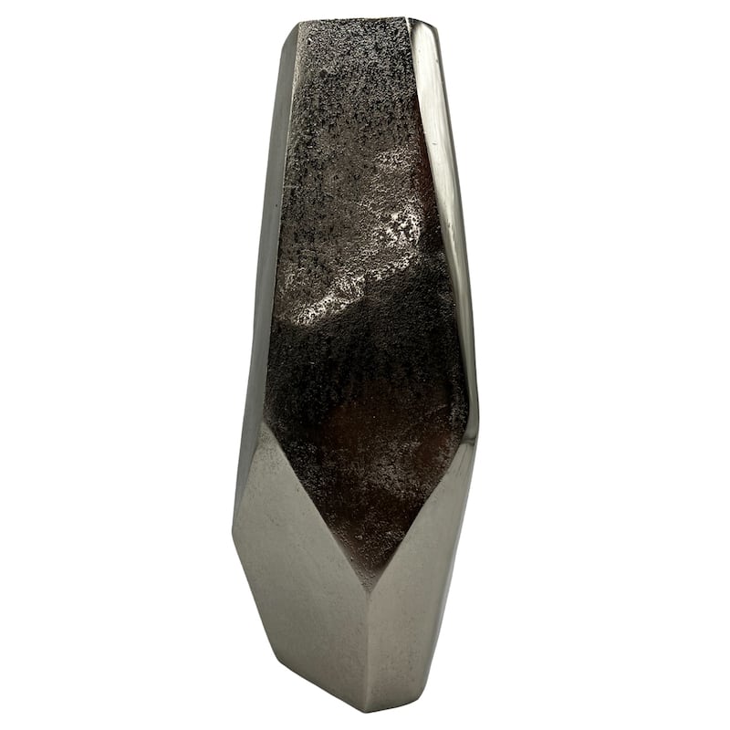 16 Inch Tall Decorative Handmade Aluminum Modern Diamond Flower Vase