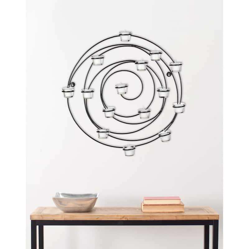 SAFAVIEH Altrud Spiral Candle Holder Wall Sconce - 23.6"x3.9"x23.6" - 24Wx4Dx24H