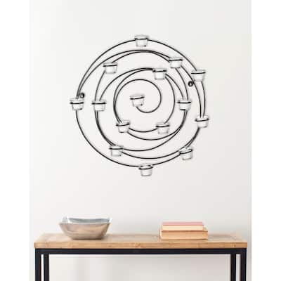 SAFAVIEH Altrud Spiral Candle Holder Wall Sconce - 23.6"x3.9"x23.6" - 24Wx4Dx24H