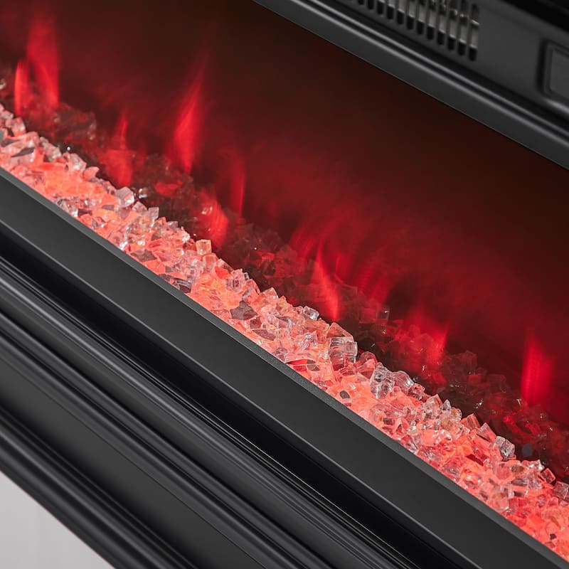 Wall Mounted Electric Fireplace Console, Fully Assembled