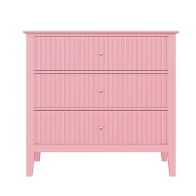 Fluted 3 Drawer Dresser