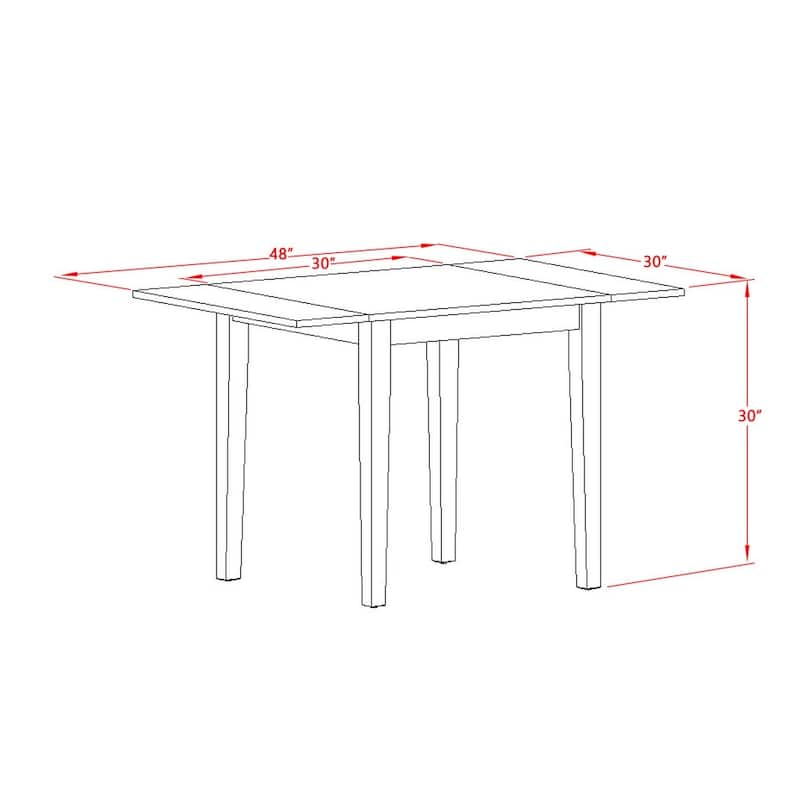 East West Furniture Dinette Set Consists of a Rectangle Dining Table and Padded Chairs, Mahogany (Pieces Options)