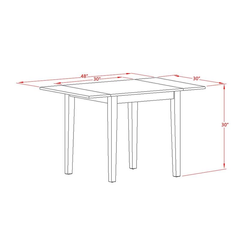 East West Furniture Dining Table Set Consists of a Rectangle Kitchen Table and Parson Chairs, Mahogany (Pieces Options)
