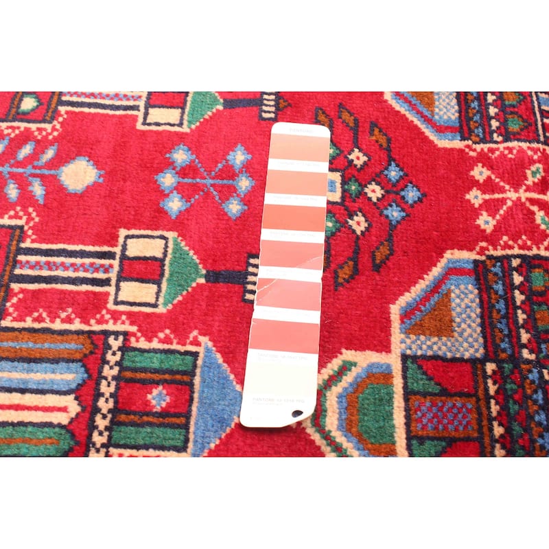 ECARPETGALLERY Hand-knotted Teimani Red Wool Rug - 2'8 x 4'8