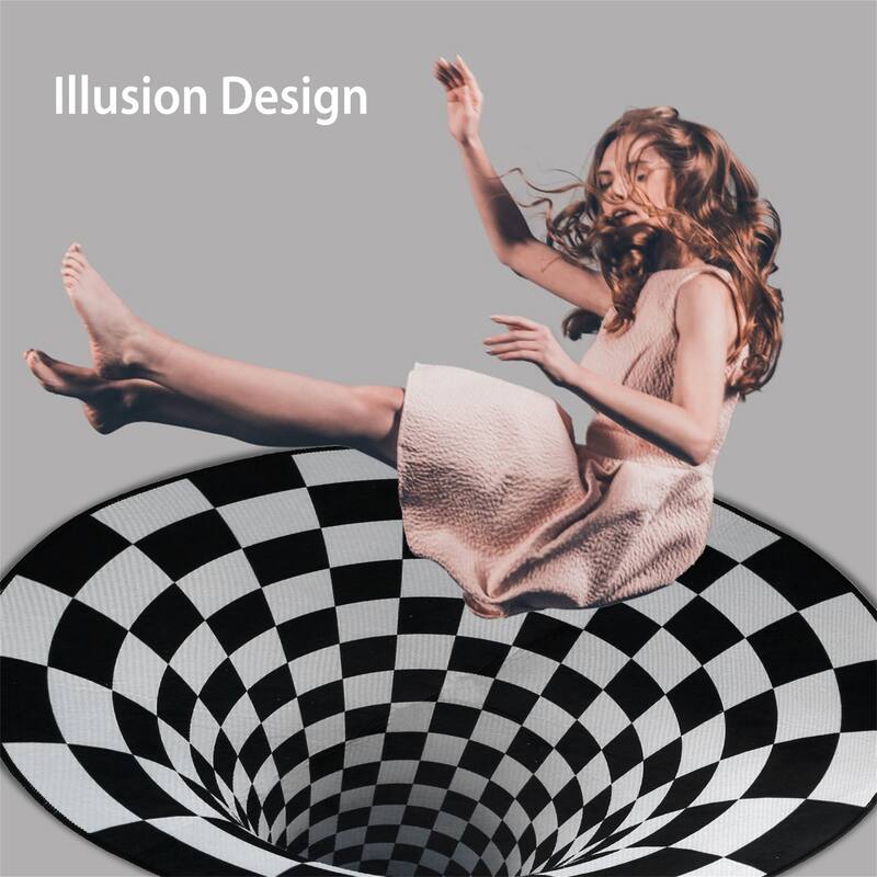 3D Visual Floor Area Mat Anti-slip Illusion Rug Doormat Carpet Mat