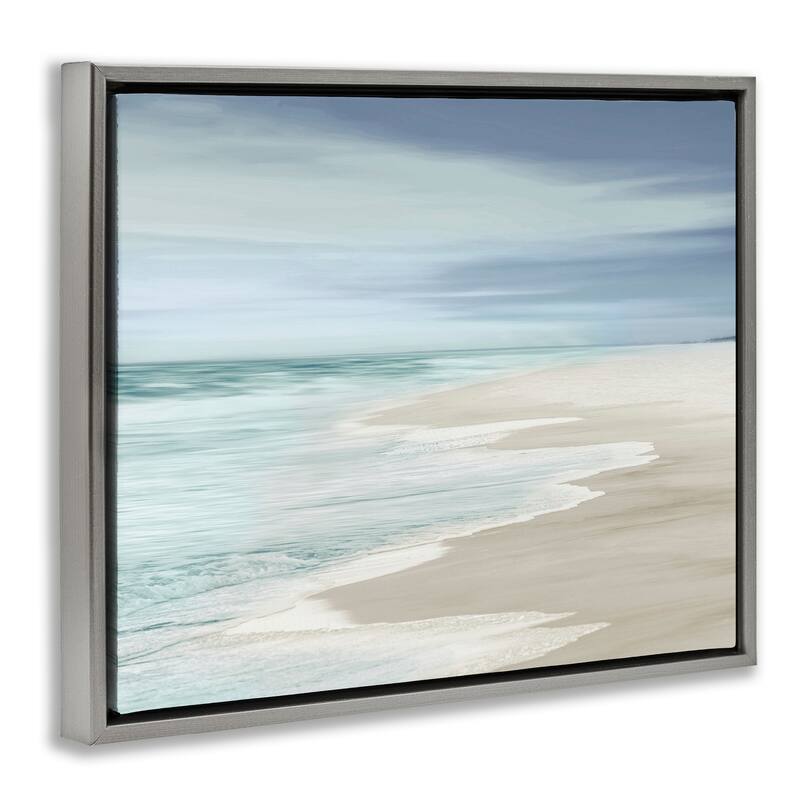 Stupell Beach Foam Landscape Framed Floater Canvas Wall Art Design by Maggie Olsen