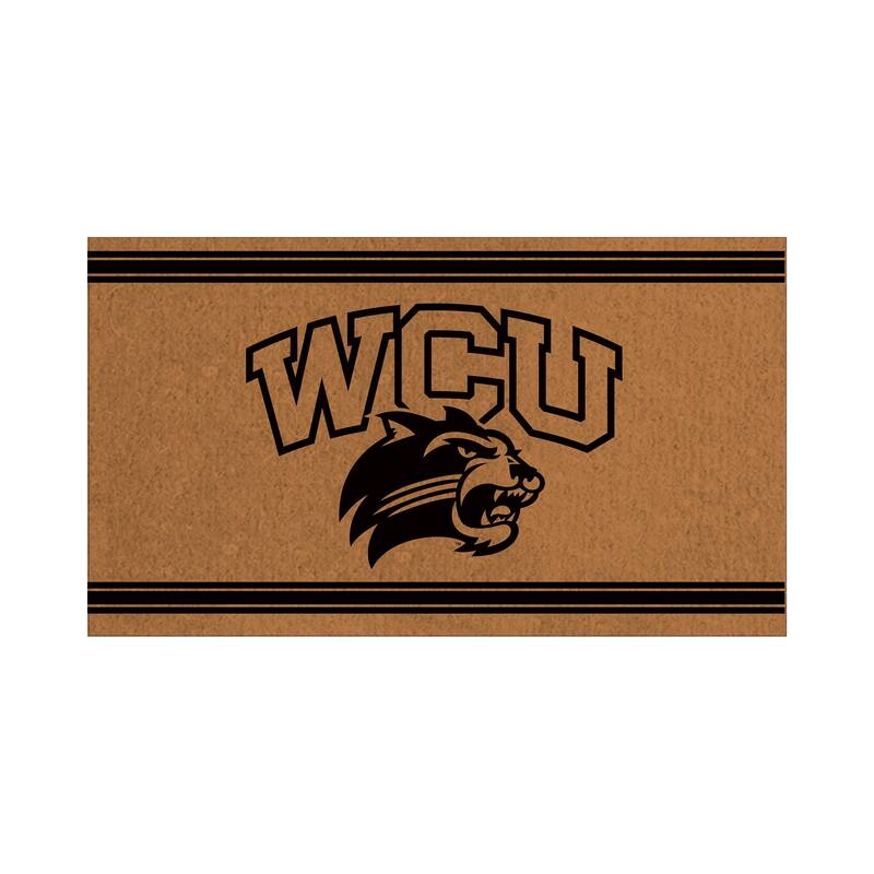 Western Carolina University Monochrome Indoor/Outdoor Coir Door Mat - 28" x 16"