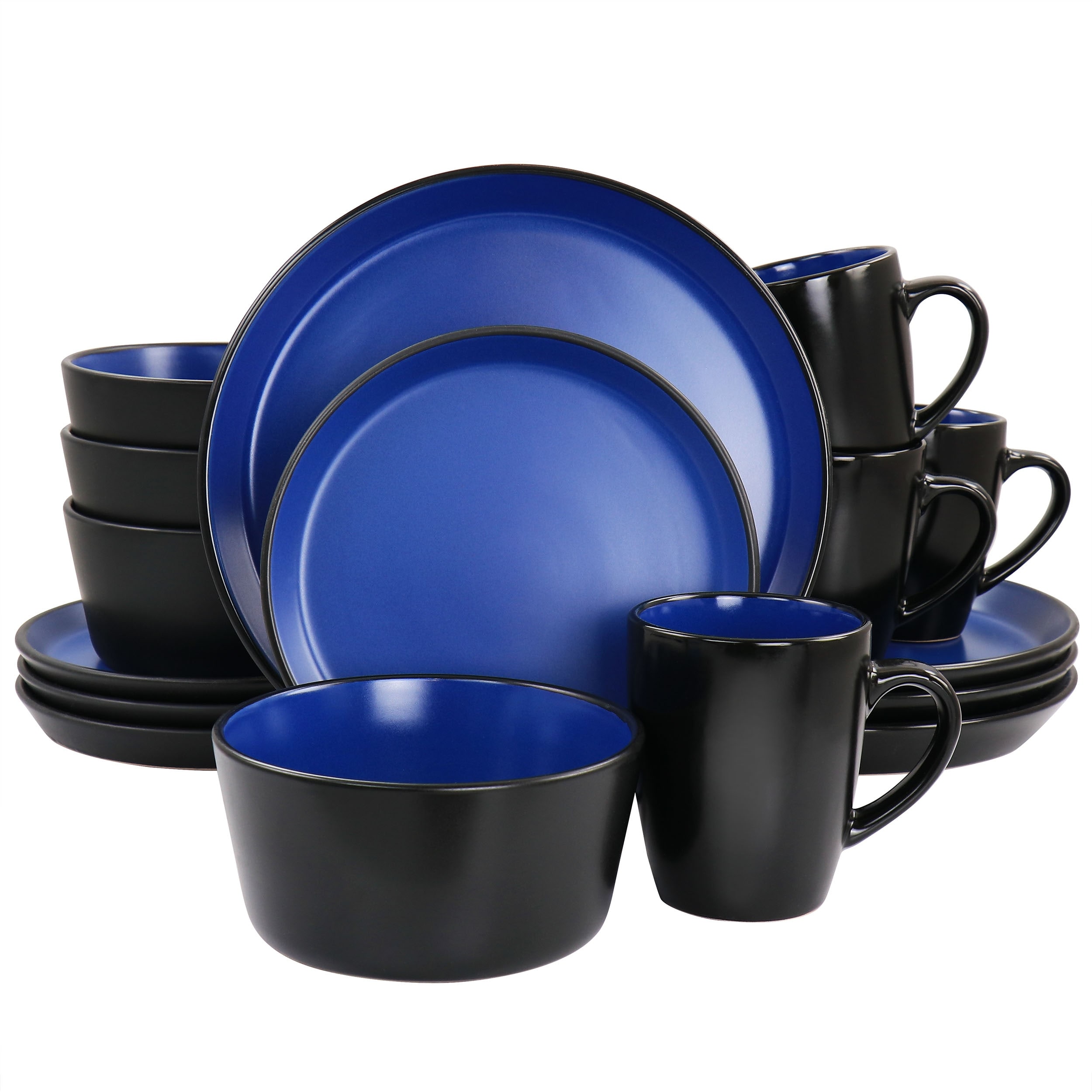 Gibson Elite Cafe Versailles 16 piece Double Bowl Red Dinnerware Set On Sale Bed Bath Beyond 11390756