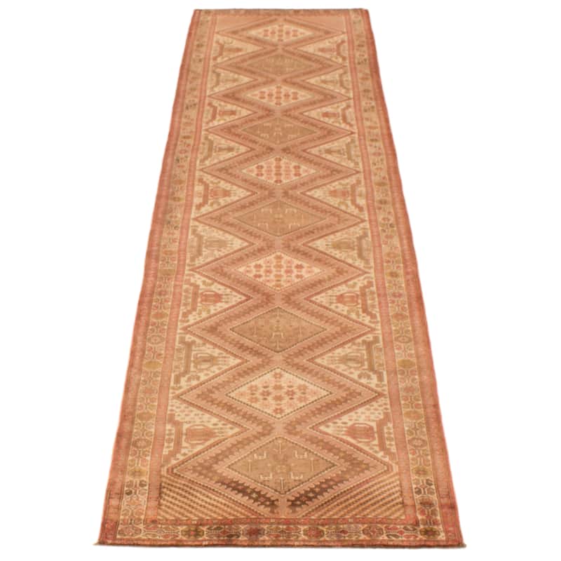ECARPETGALLERY Hand-knotted Konya Anatolian Cream Wool Rug - 3'0 x 11'5