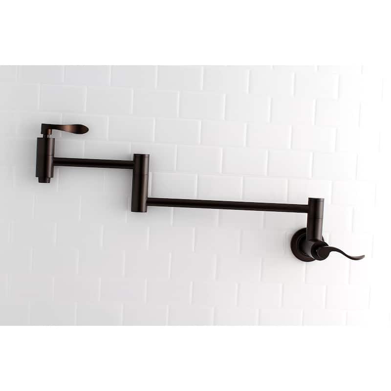 Kingston Brass NuWave Wall Mount Pot Filler Kitchen Faucet
