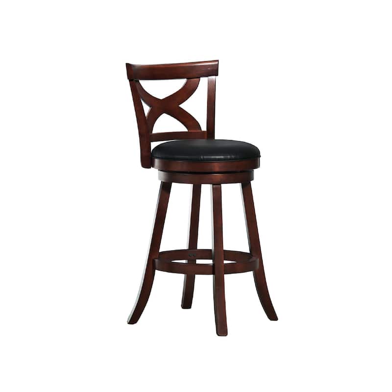 Crosby Cherry X-back 29-inch Swivel High Back Barstool by iNSPIRE Q Classic