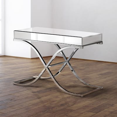 Laja Contemporary Chrome 48-inch Metal Sofa Table by Furniture of America