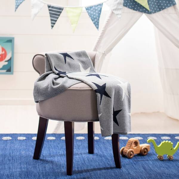 slide 2 of 2, SAFAVIEH Gracia Baby Throw - Grey - 32" x 40" - 32" x 40" - 32Wx40D