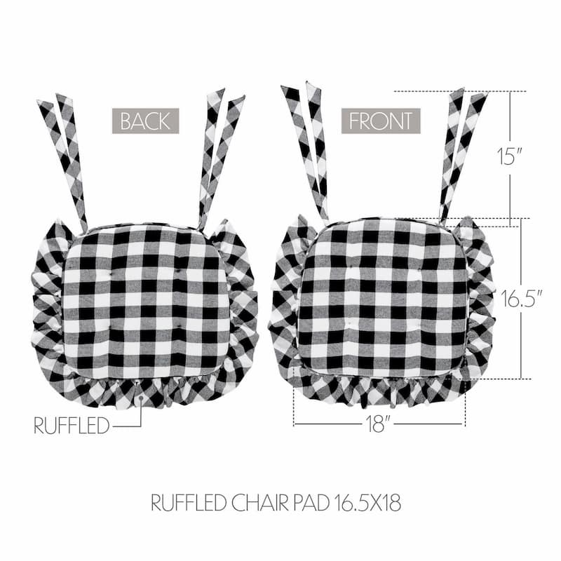 Annie Buffalo Check Ruffled Chair Pad